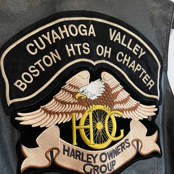 Harley-Davidson Patches and Pins Leather Vest Size Medium - Picture 8 of 9